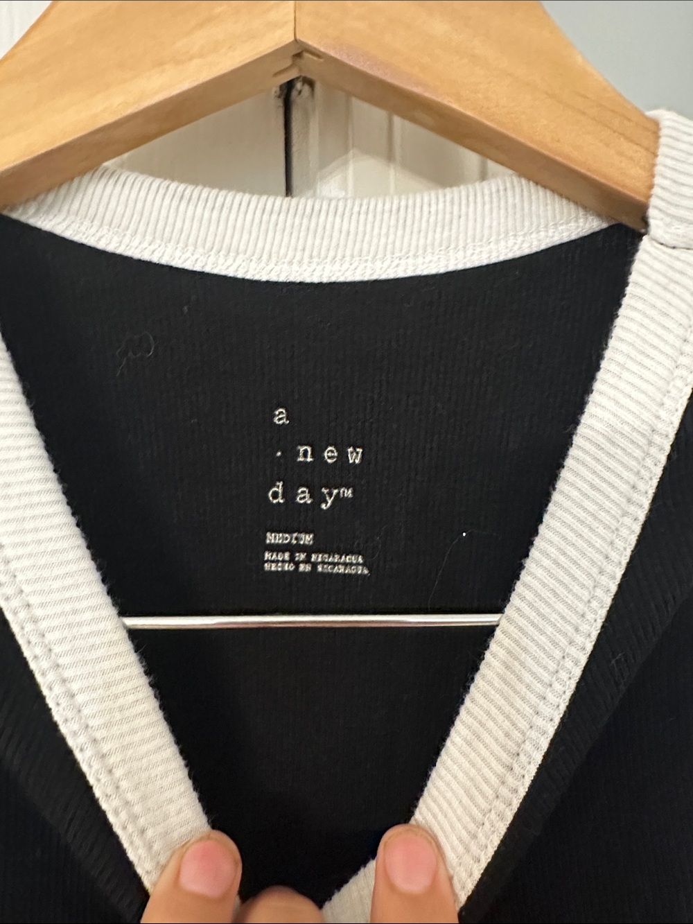 a new day Black Tank Top with White Trim - Picture 3 of 5
